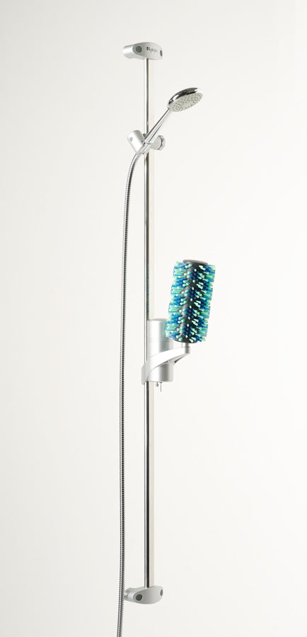 Aglaja Duschsystem standard mit Massagebürste Minthe, Brause und Schlauch