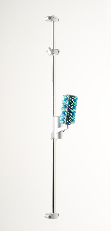 Aglaja Duschsystem standard mit Massagebürste Minthe, mit Brausehalter
