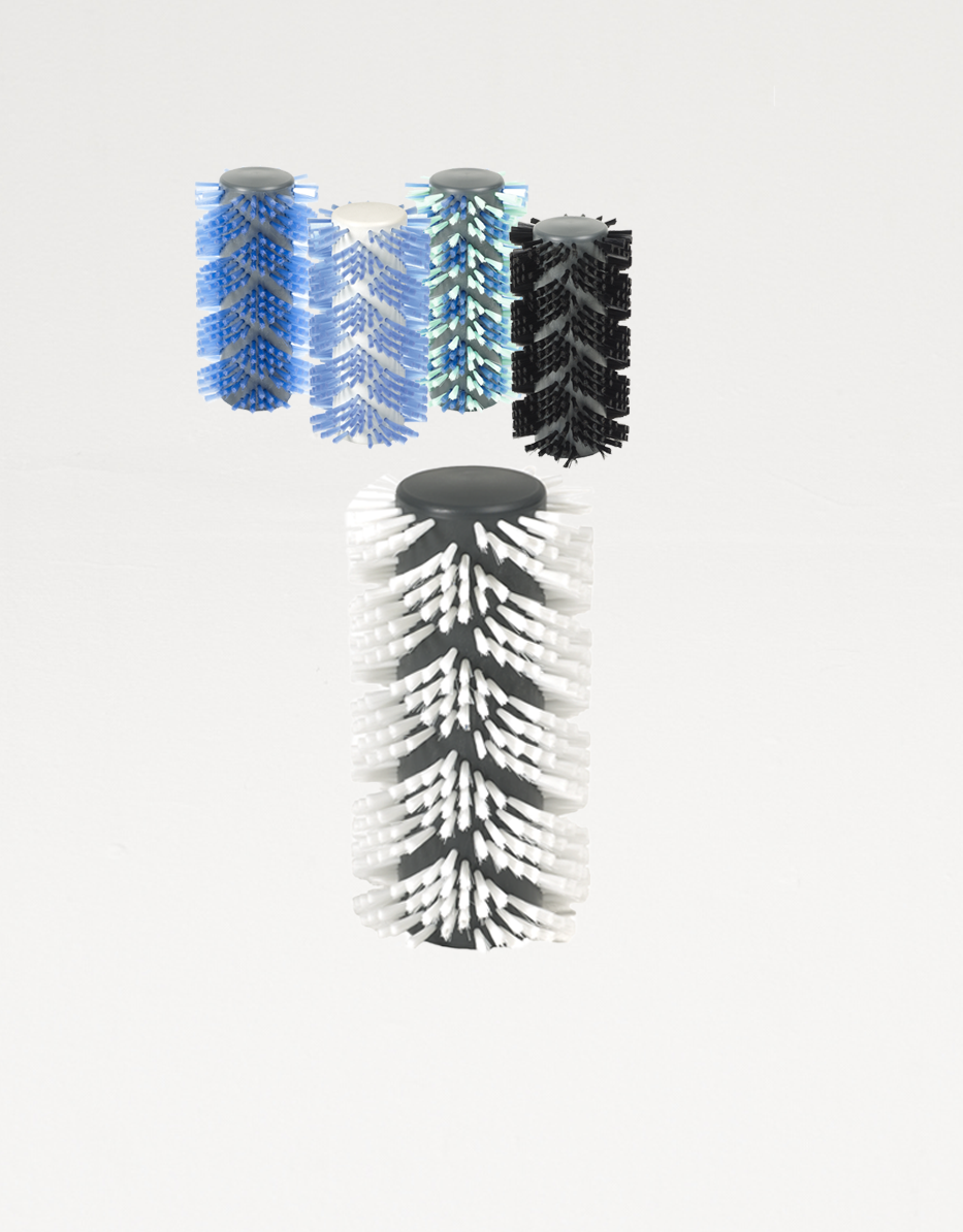 Massage brush with standard bristles