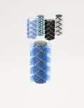 Massage brush with standard bristles